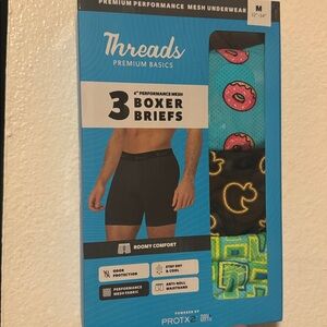 M Premium Boxers 3 Pack  Donuts, Ducks, Neon Geo 32”-34” with odor protection